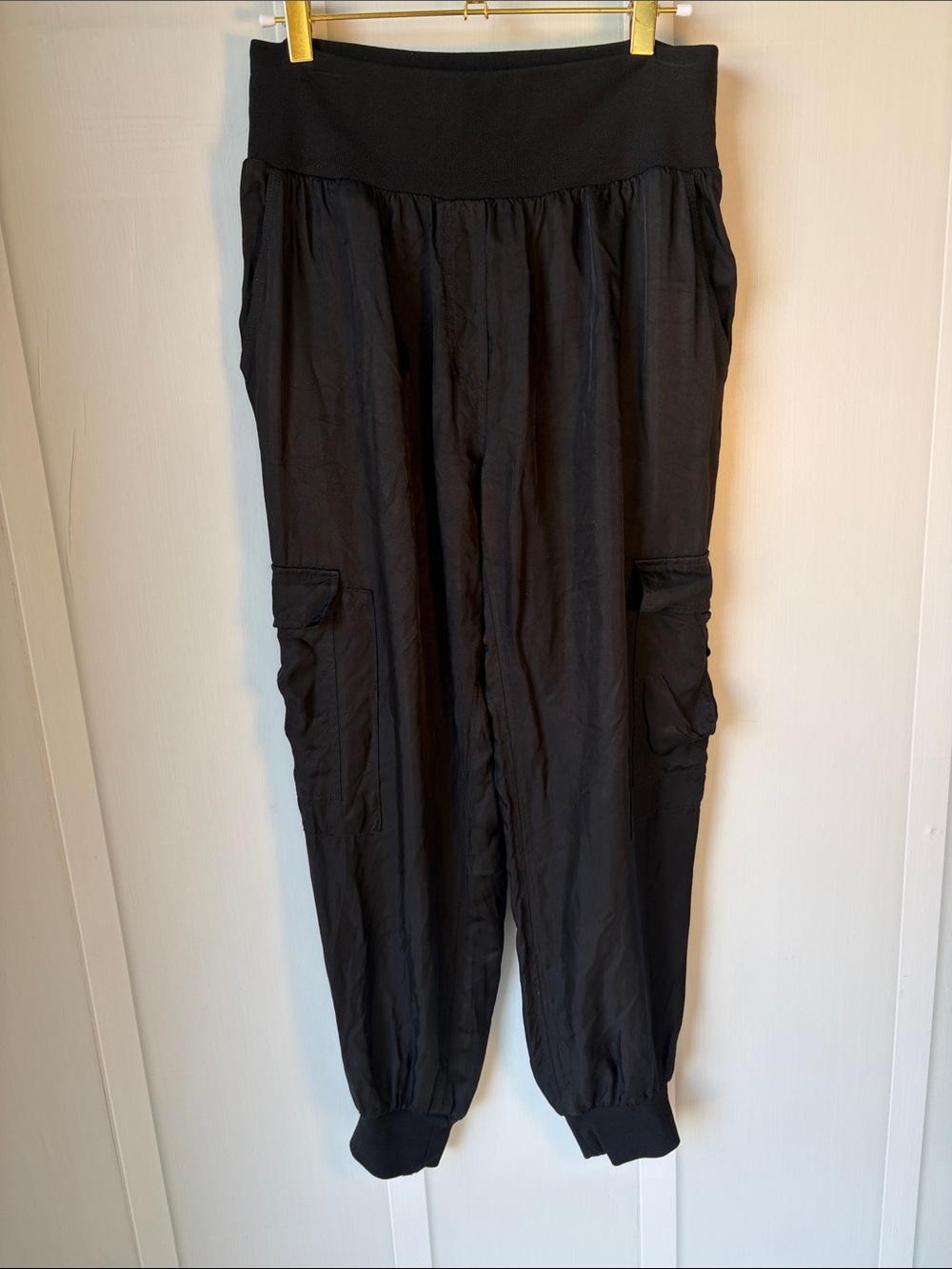 cinq a sept Black Cargo Jogger Pants